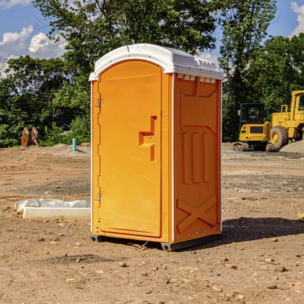 how often are the porta potties cleaned and serviced during a rental period in Ewing Nebraska